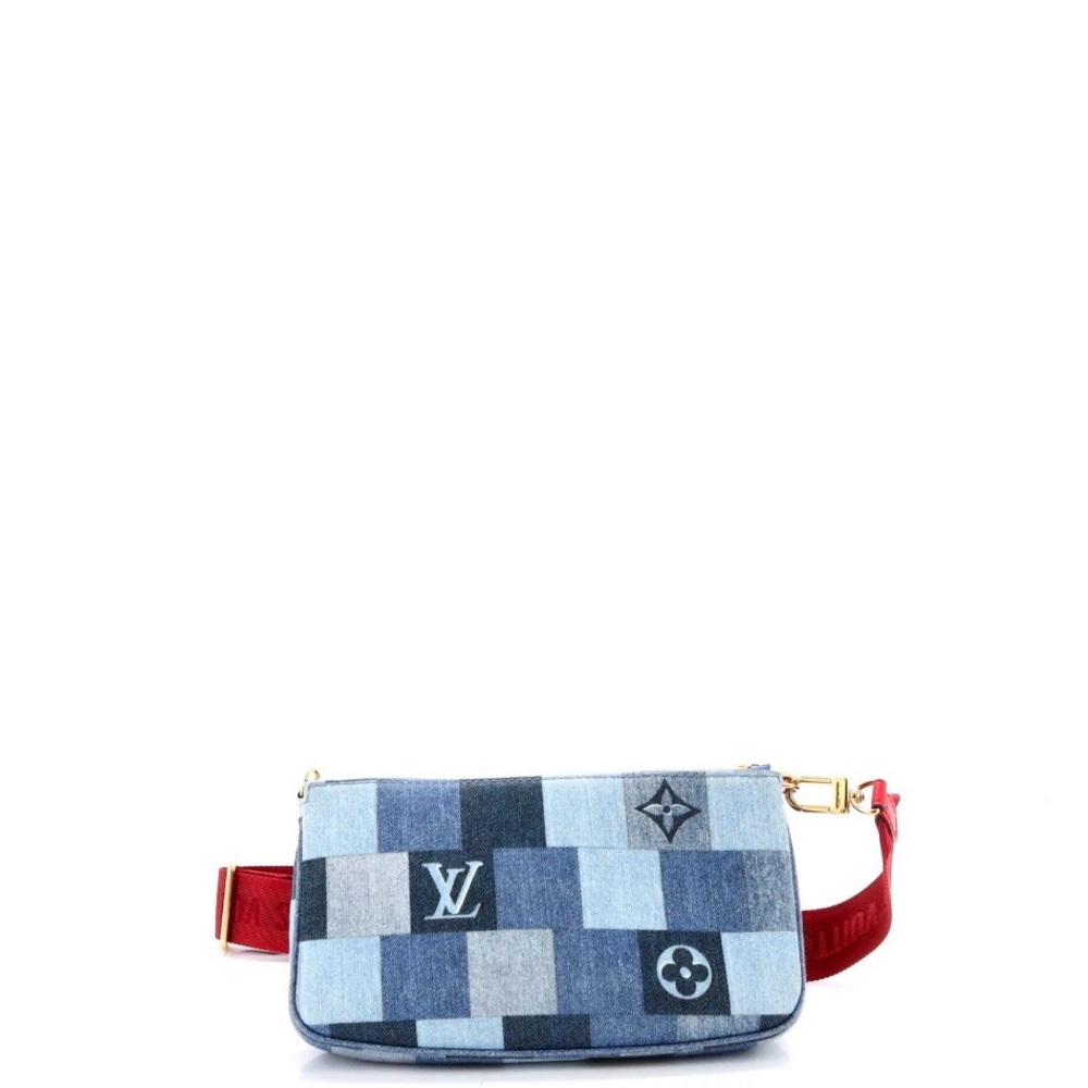 Louis Vuitton Multi Pochette Accessoires in Damier & Monogram Patchwork Denim - Picture 3 of 7